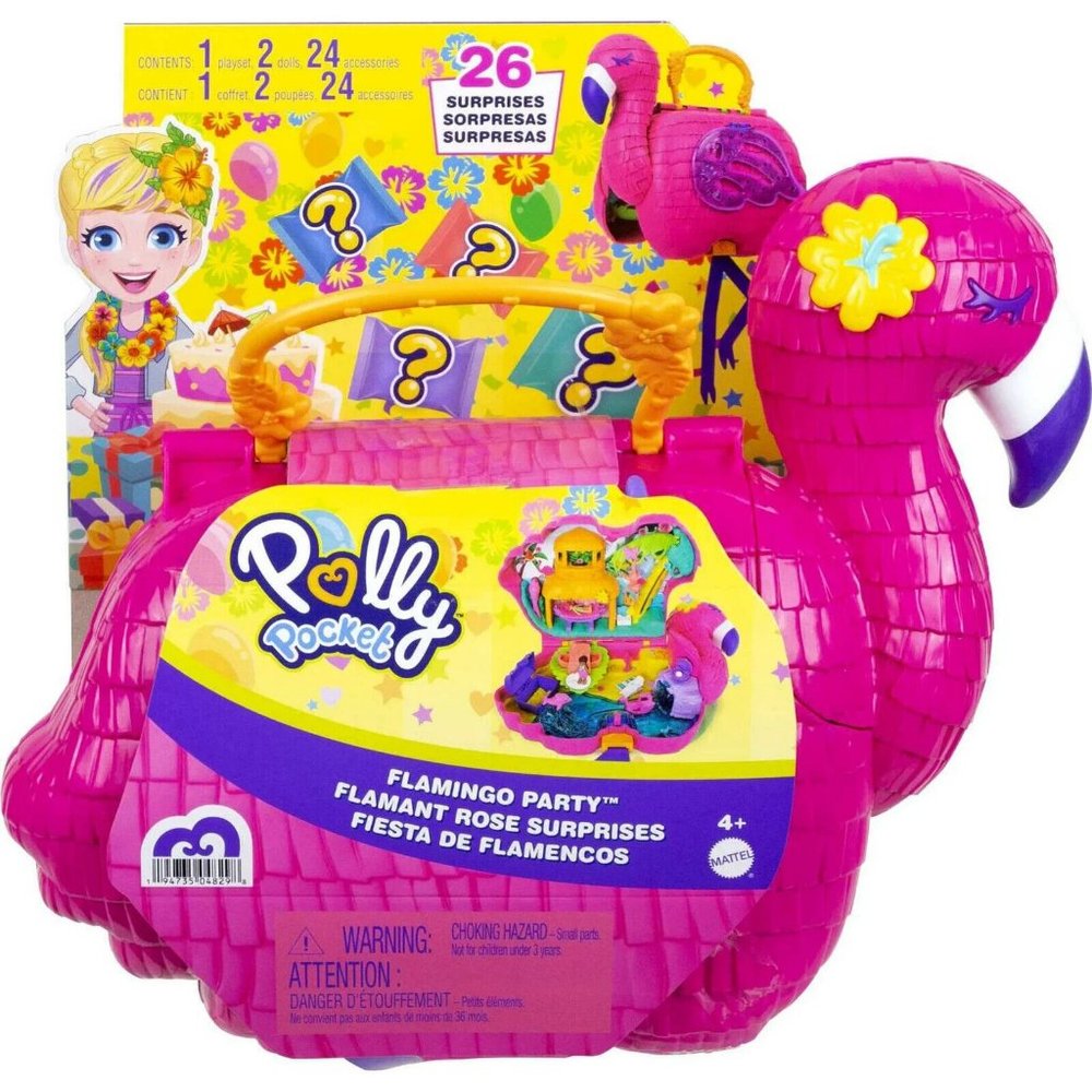 Have one to sell? Sell now Polly Pocket Flamingo Party Compact Animal Toy w 2 M